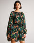 VERINE-Trousers-Feel your best in VERINE. We love the floaty fabric, the oversized blouson sleeves and the frilled neckline: the belted waist helps this floral romper to fit your figure, too. Ted Baker womenswear collection Romper Belted waist Oversized blouson sleeves Floral print Our model is 5'9"/ 1.75m and wears a size 8 Ted Baker-branded- Ted Baker Romania